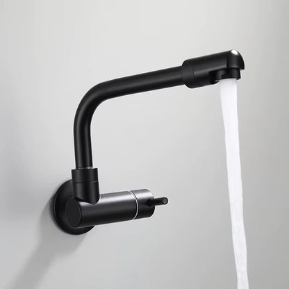 Wall Kitchen Faucet Single Cold Water Black Kitchen Faucets Universal Crane 360 Degree Turn Kitchen Mixer Taps ML772