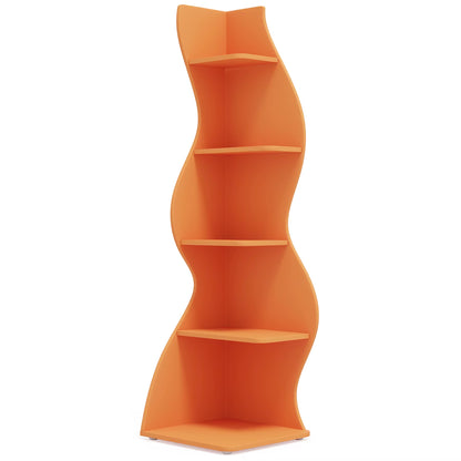 Corner Shelf, Modern 5-Tier Wall Corner Bookshelf, Stylish Corner Small Bookcase Storage Rack Plant Stand