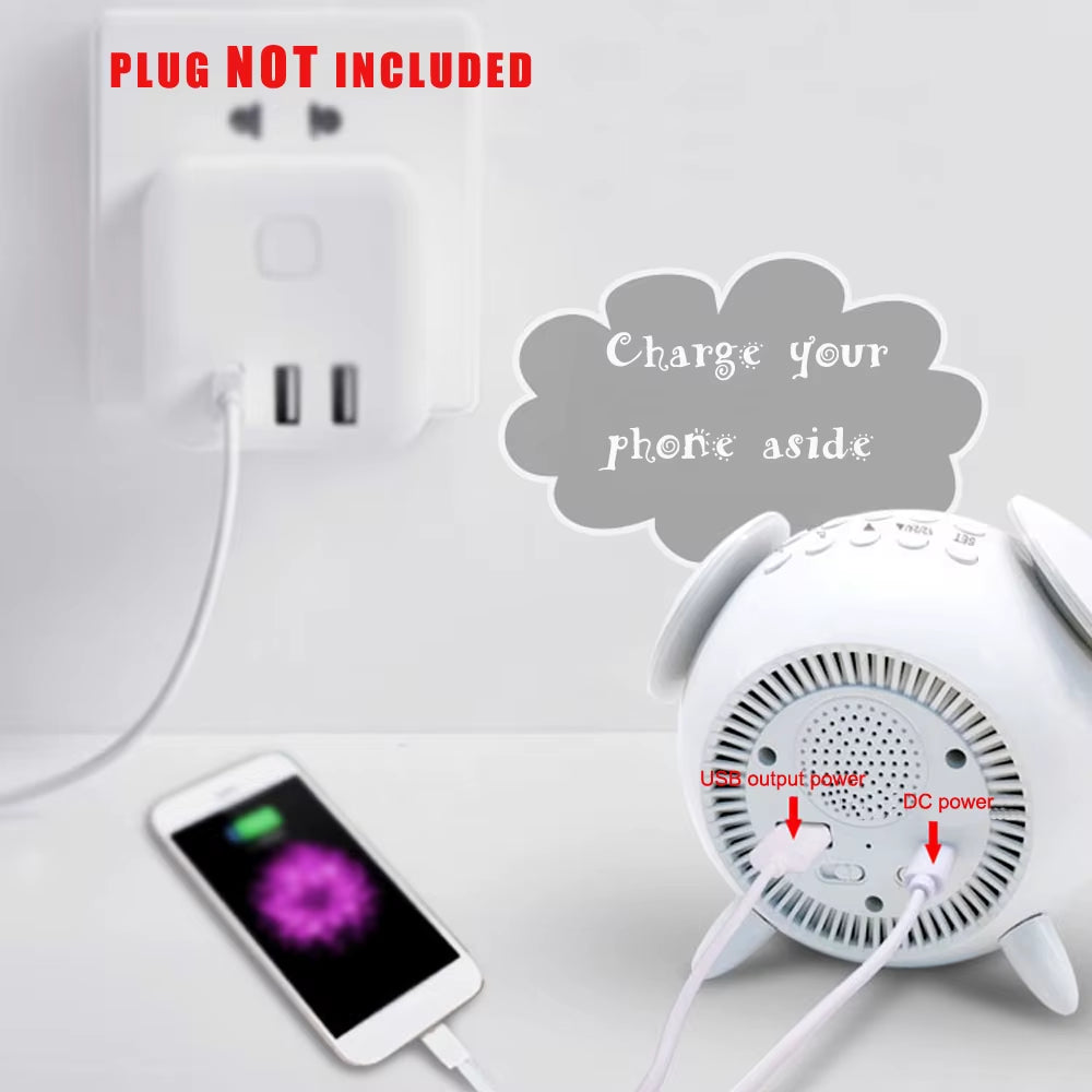 Rechargeable Awakening Digital Alarm Clock with Sunrise Sunset Light Simulation and Colorful Atmosphere LED Lighting Effects
