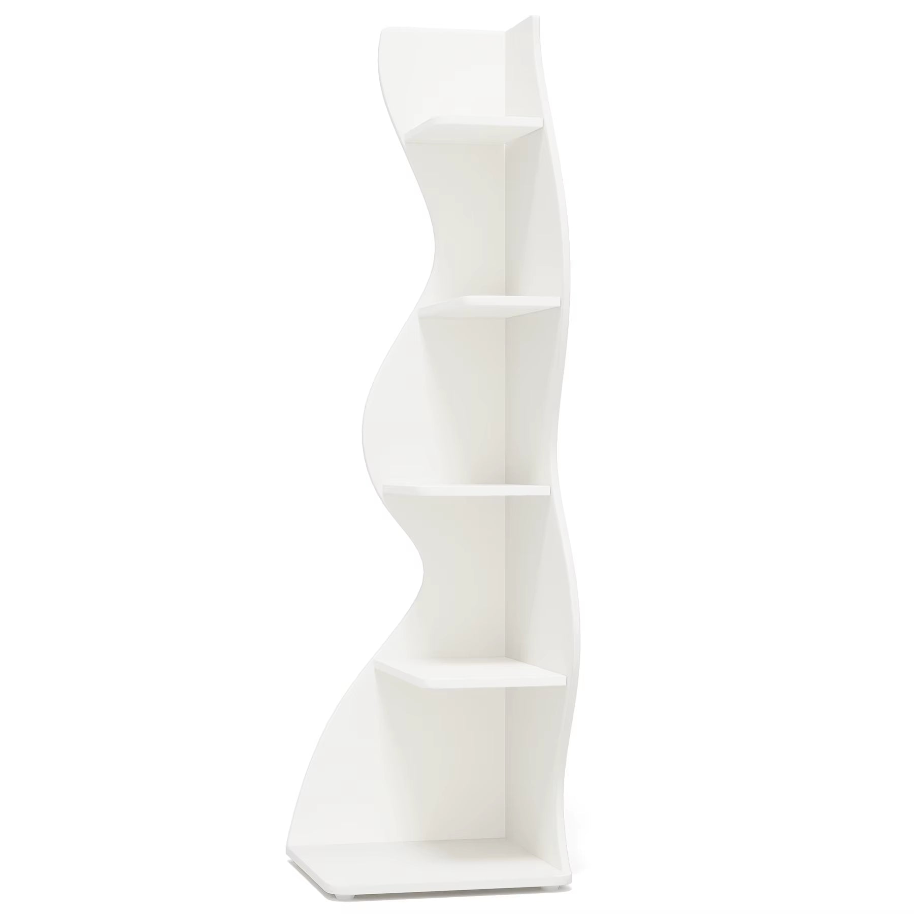 Corner Shelf, Modern 5-Tier Wall Corner Bookshelf, Stylish Corner Small Bookcase Storage Rack Plant Stand