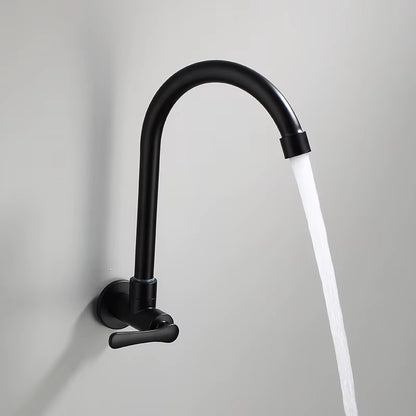 Wall Kitchen Faucet Single Cold Water Black Kitchen Faucets Universal Crane 360 Degree Turn Kitchen Mixer Taps ML772