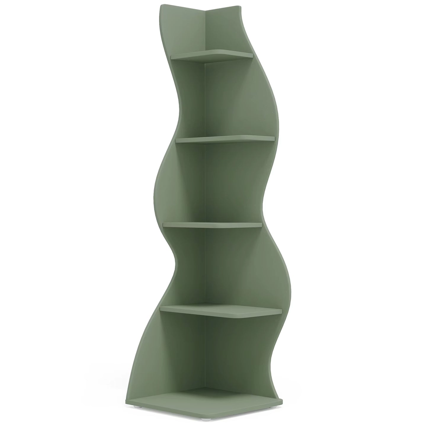 Corner Shelf, Modern 5-Tier Wall Corner Bookshelf, Stylish Corner Small Bookcase Storage Rack Plant Stand