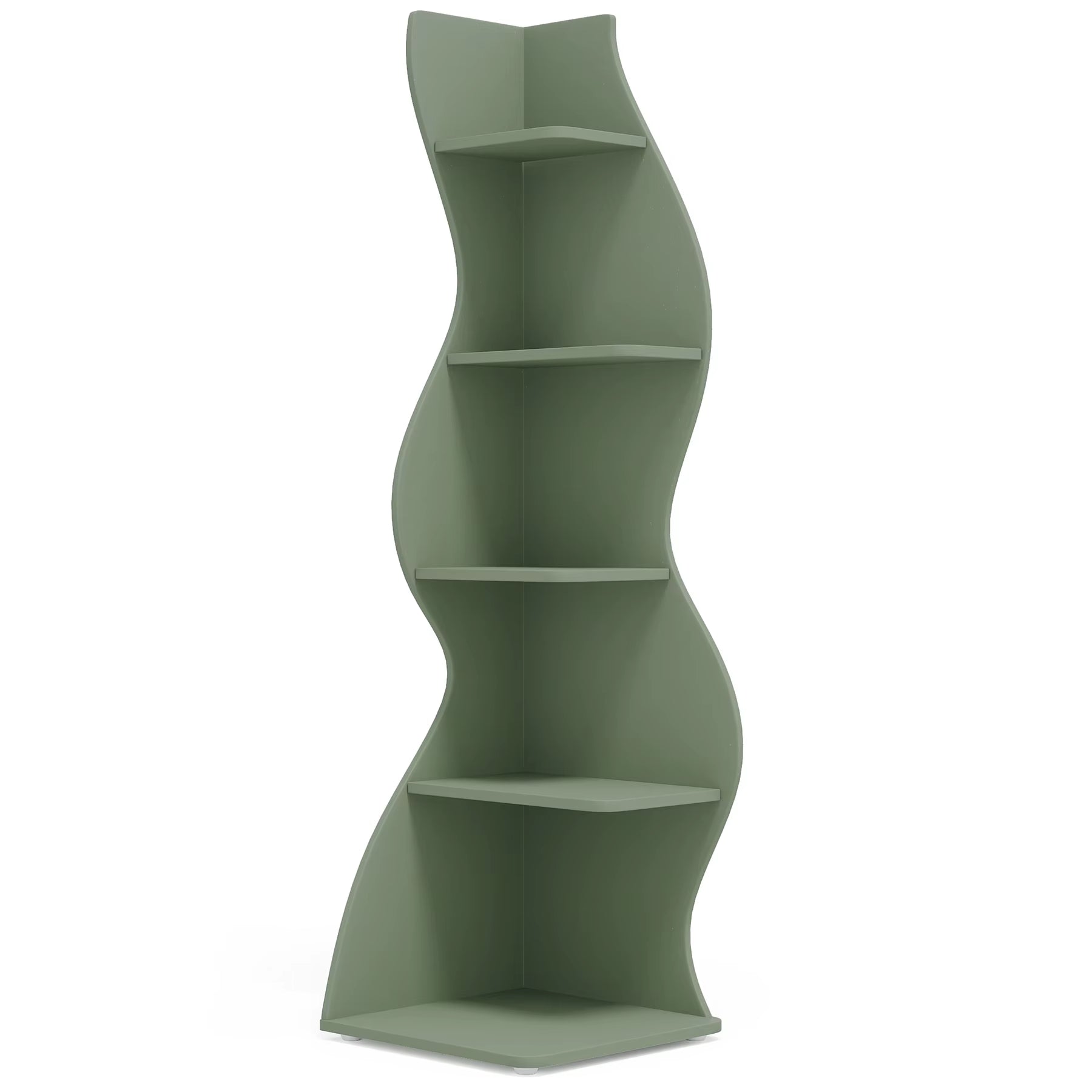 Corner Shelf, Modern 5-Tier Wall Corner Bookshelf, Stylish Corner Small Bookcase Storage Rack Plant Stand