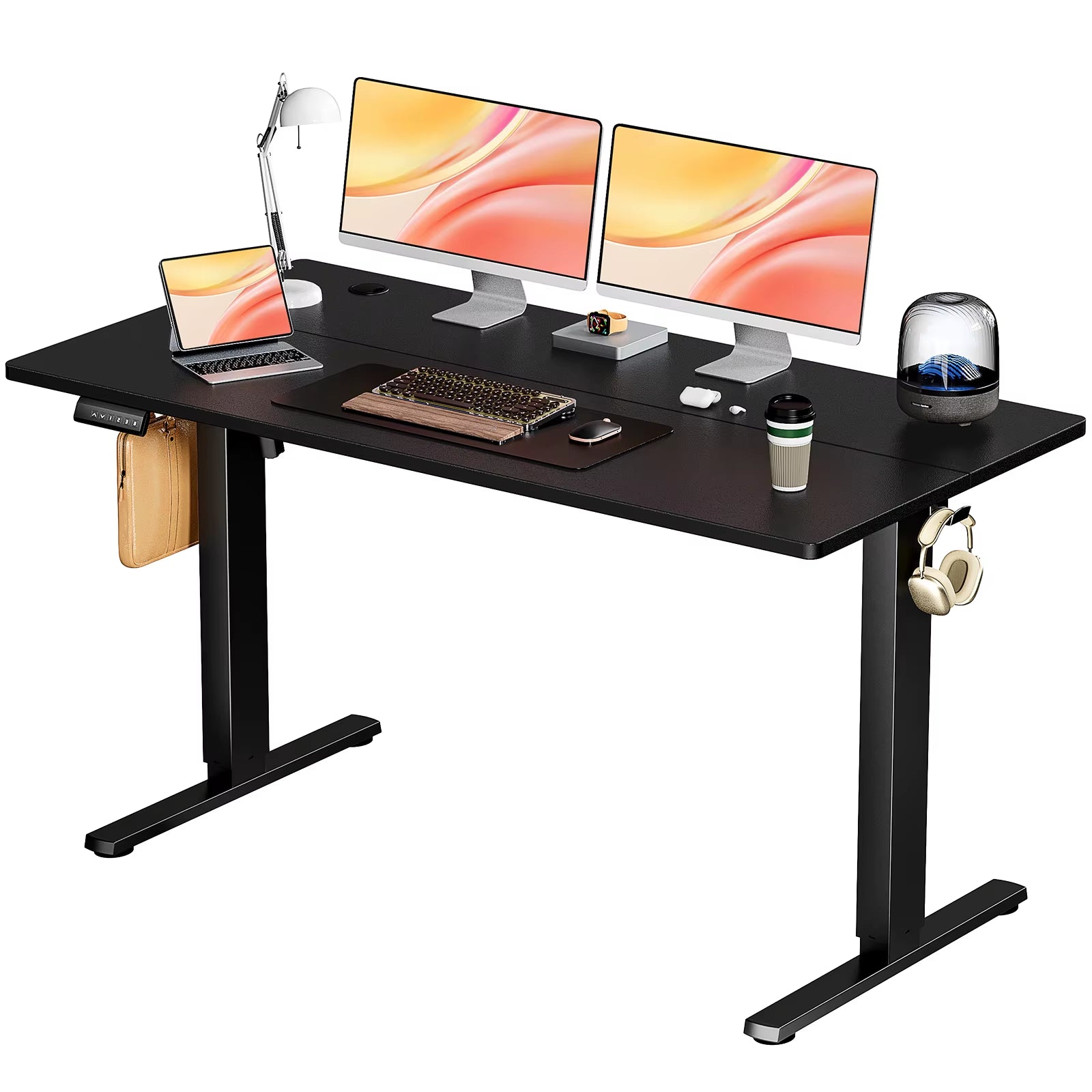 Electric Standing Desk Height Adjustable 55X24 Inch Computer Desk Workstation Ergonomic Work Table for Home Office